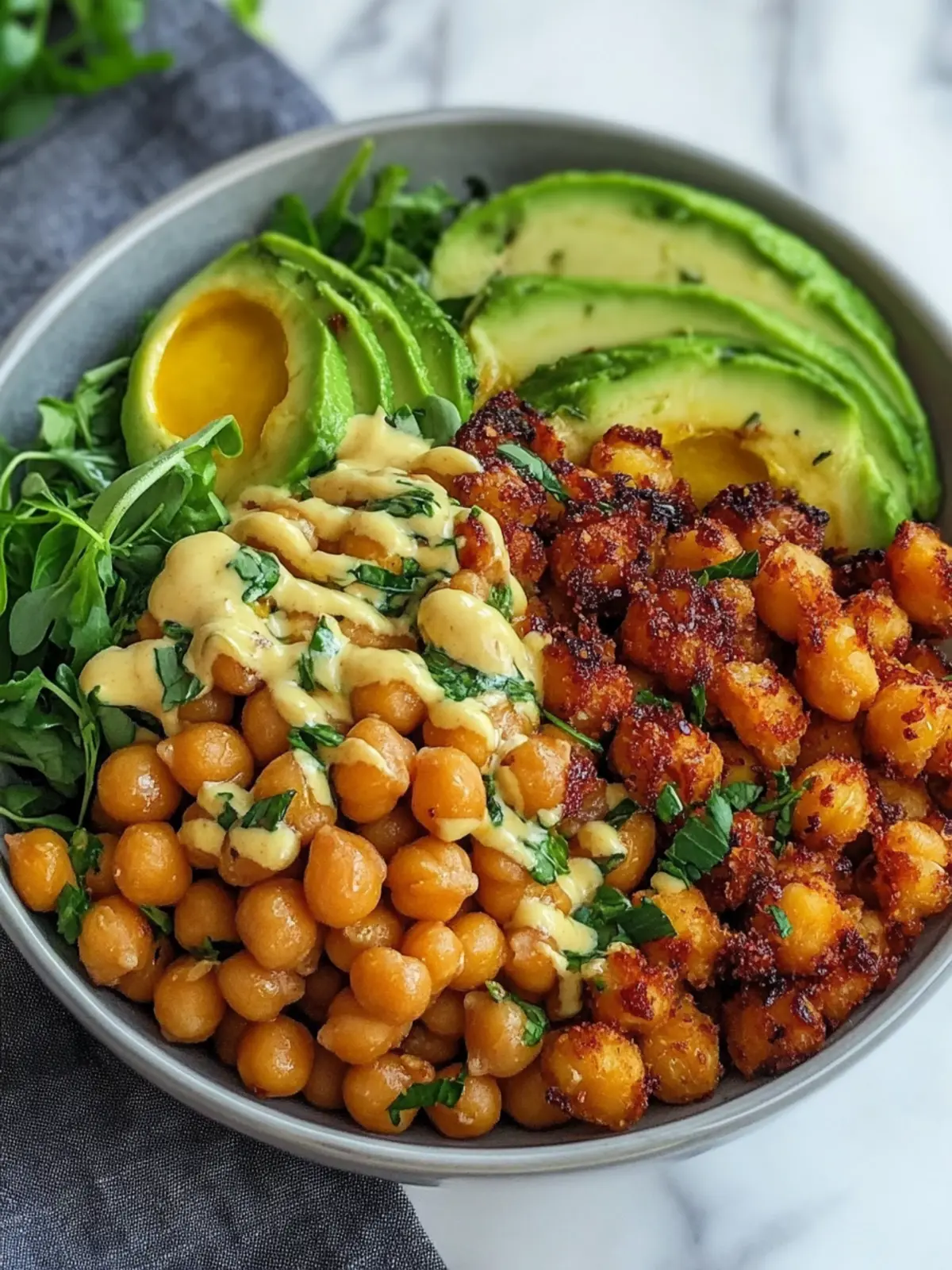 Crispy Chickpea Grain Bowl