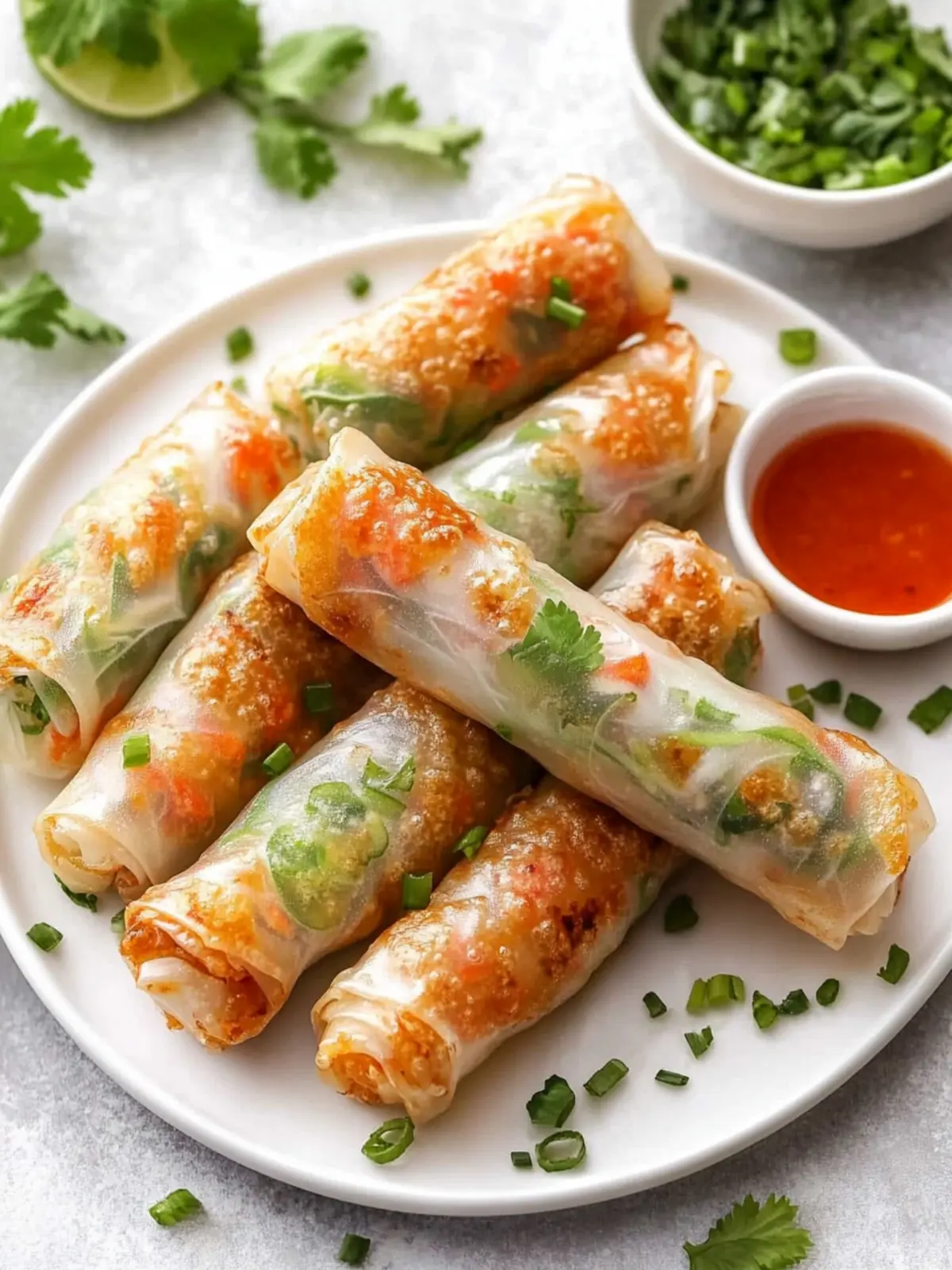 Oven-Fresh Crispy Rice Paper Spring Rolls for Guilt-Free Snacking 2 Oven-Fresh Crispy Rice Paper Spring Rolls (Baked, Not Fried!)