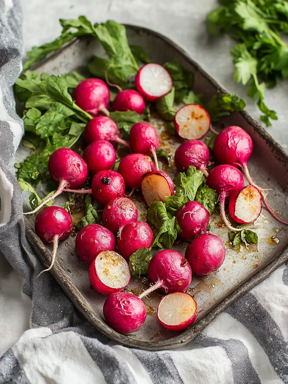 25-Minute Garlic Roasted Radishes