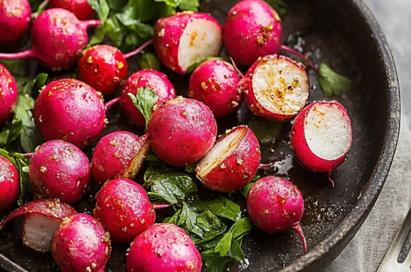 25-Minute Garlic Roasted Radishes
