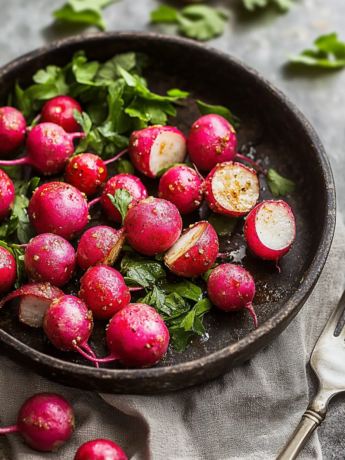 25-Minute Garlic Roasted Radishes