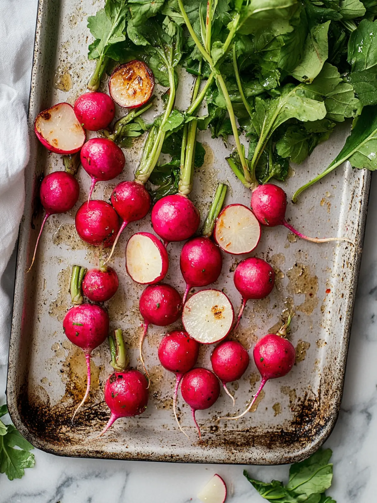 25-Minute Garlic Roasted Radishes