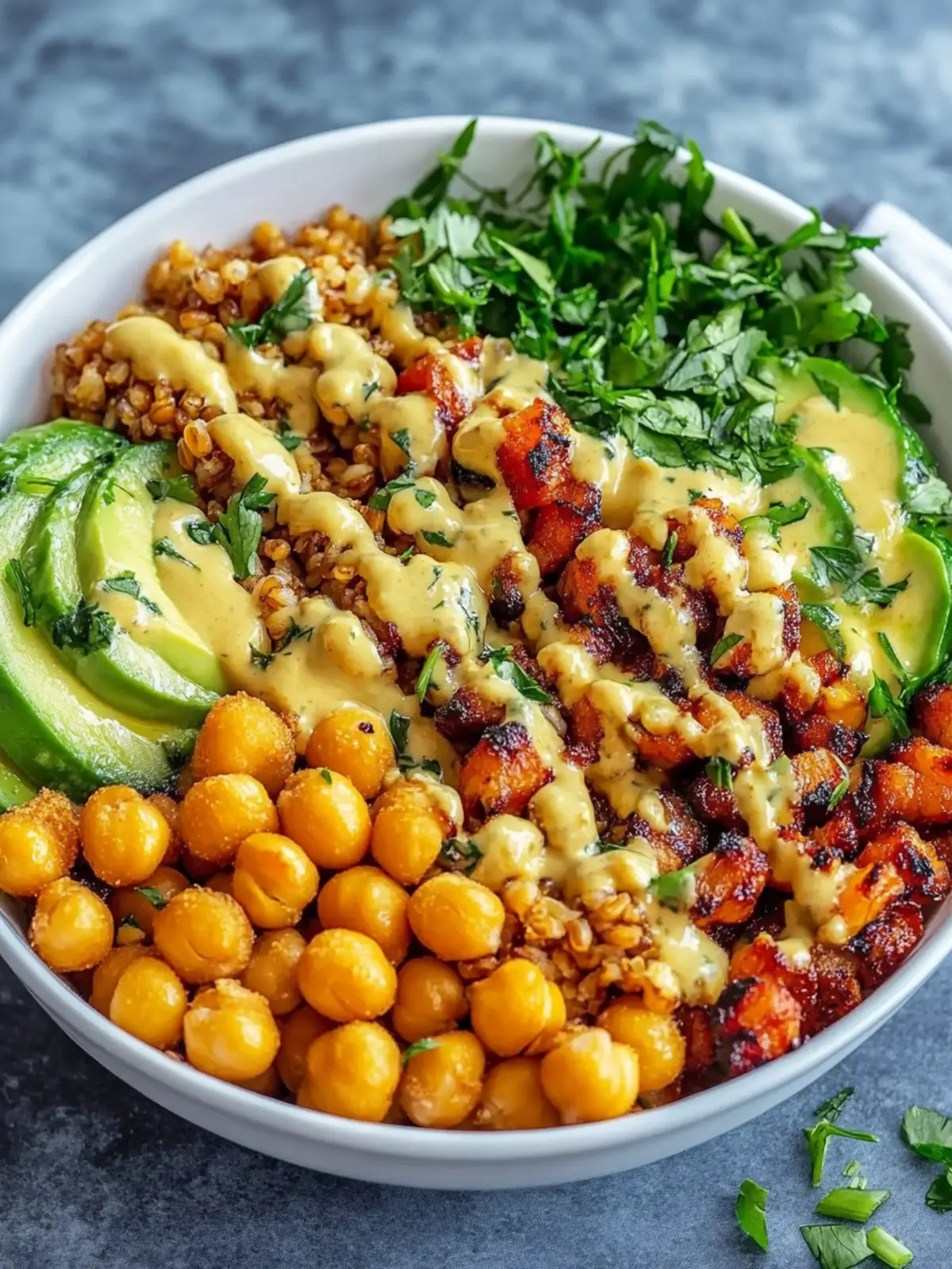 Crispy Chickpea Grain Bowl