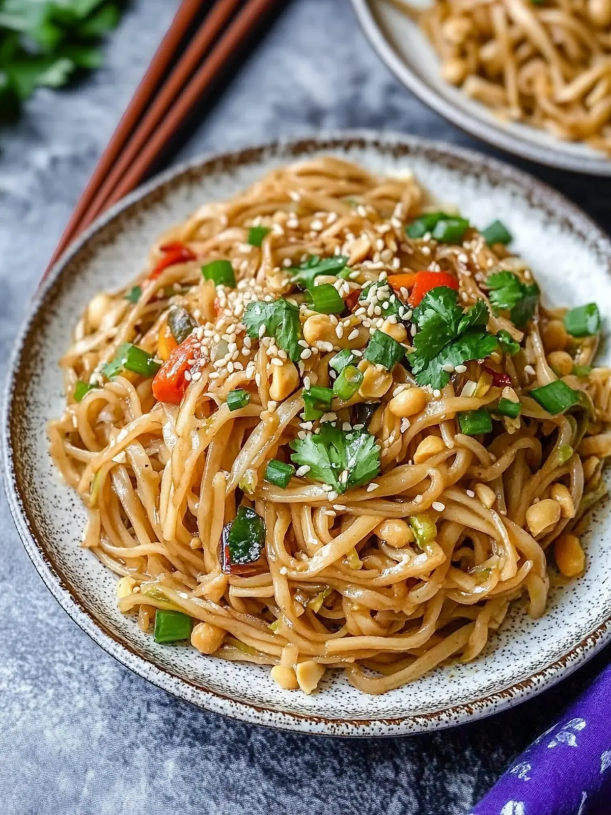 Stir-Fried Peanut Sesame Noodles