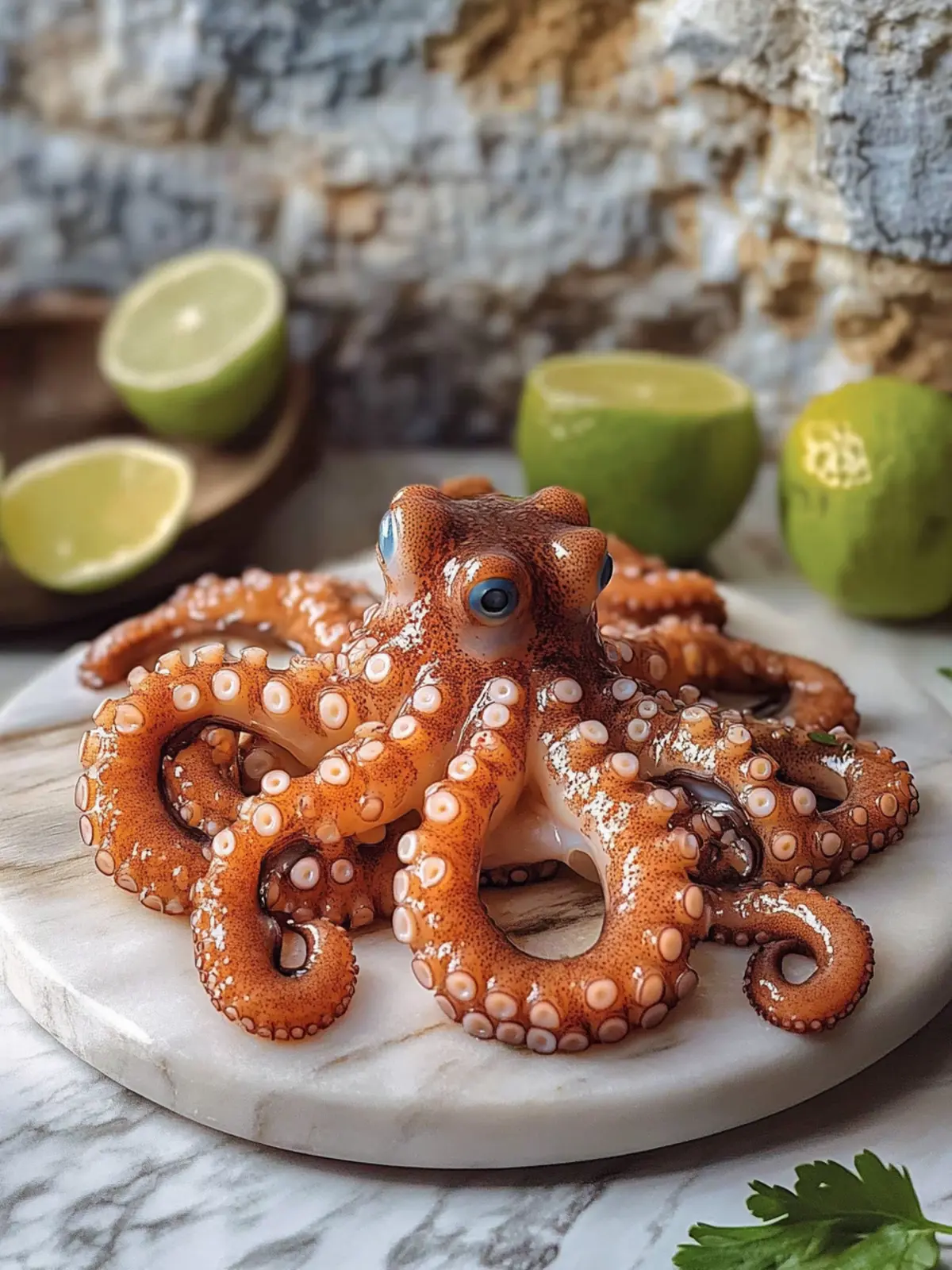 Tender Baby Octopus with Garlic: A Flavorful Seafood Delight 4 Baby Octopus