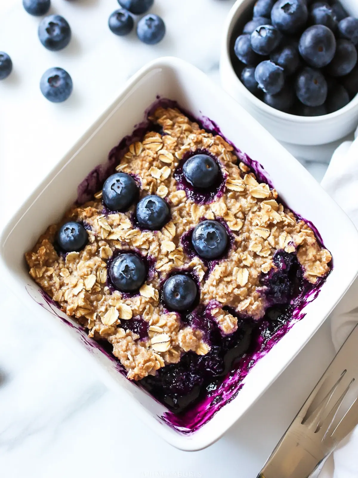 Vegan Bursting Blueberry Oatmeal Bake
