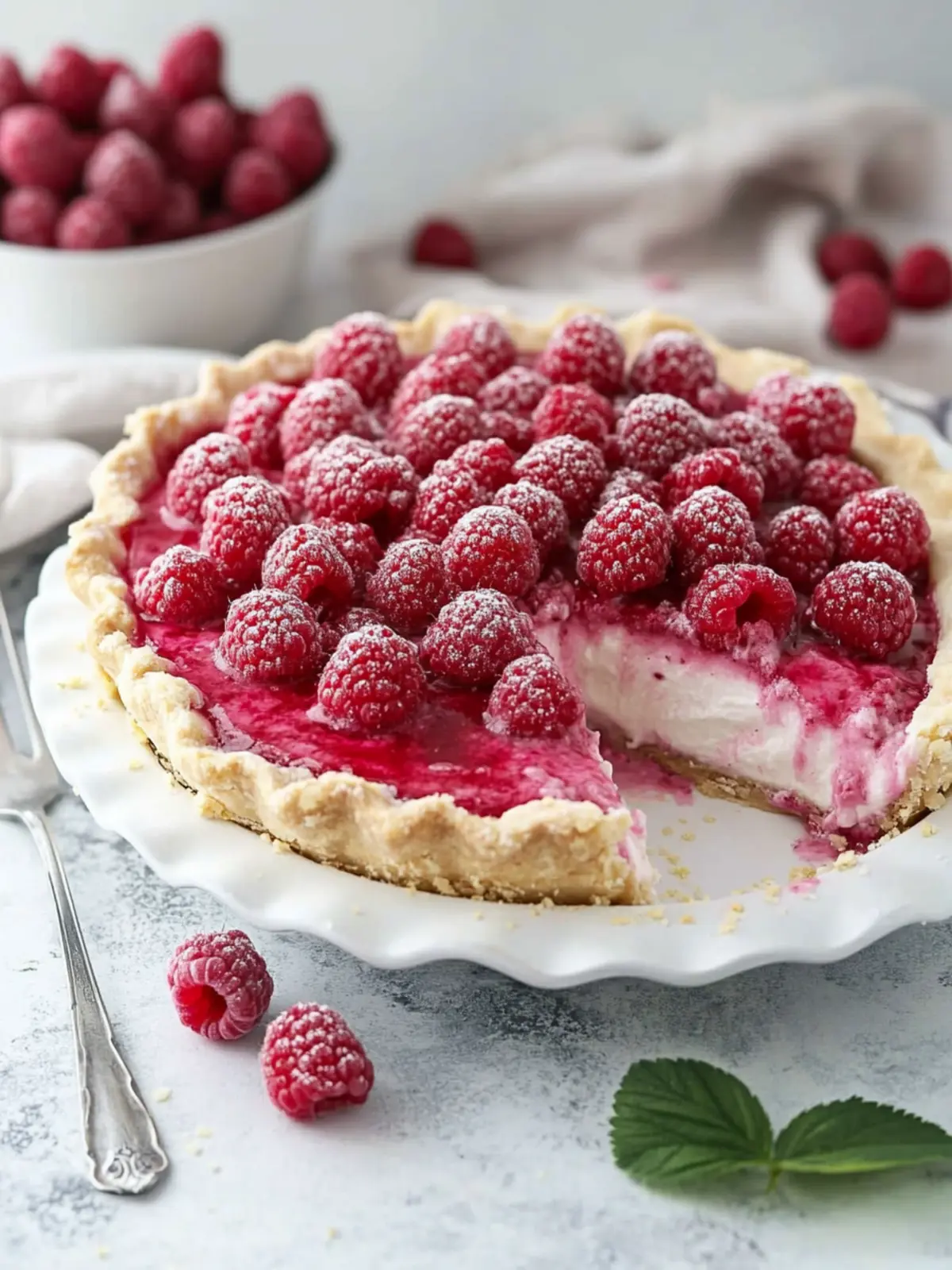 Raspberry Cream Pie