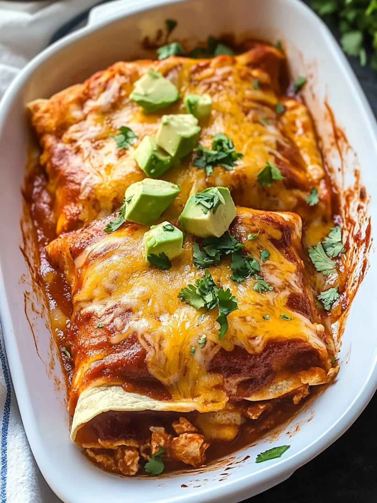 High Protein Breakfast Enchiladas