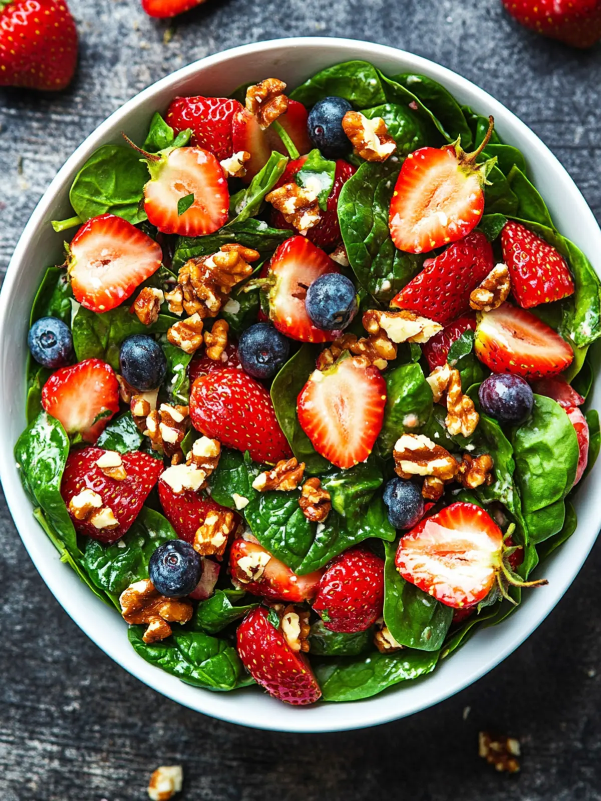 15-Minute Strawberry Spinach Salad