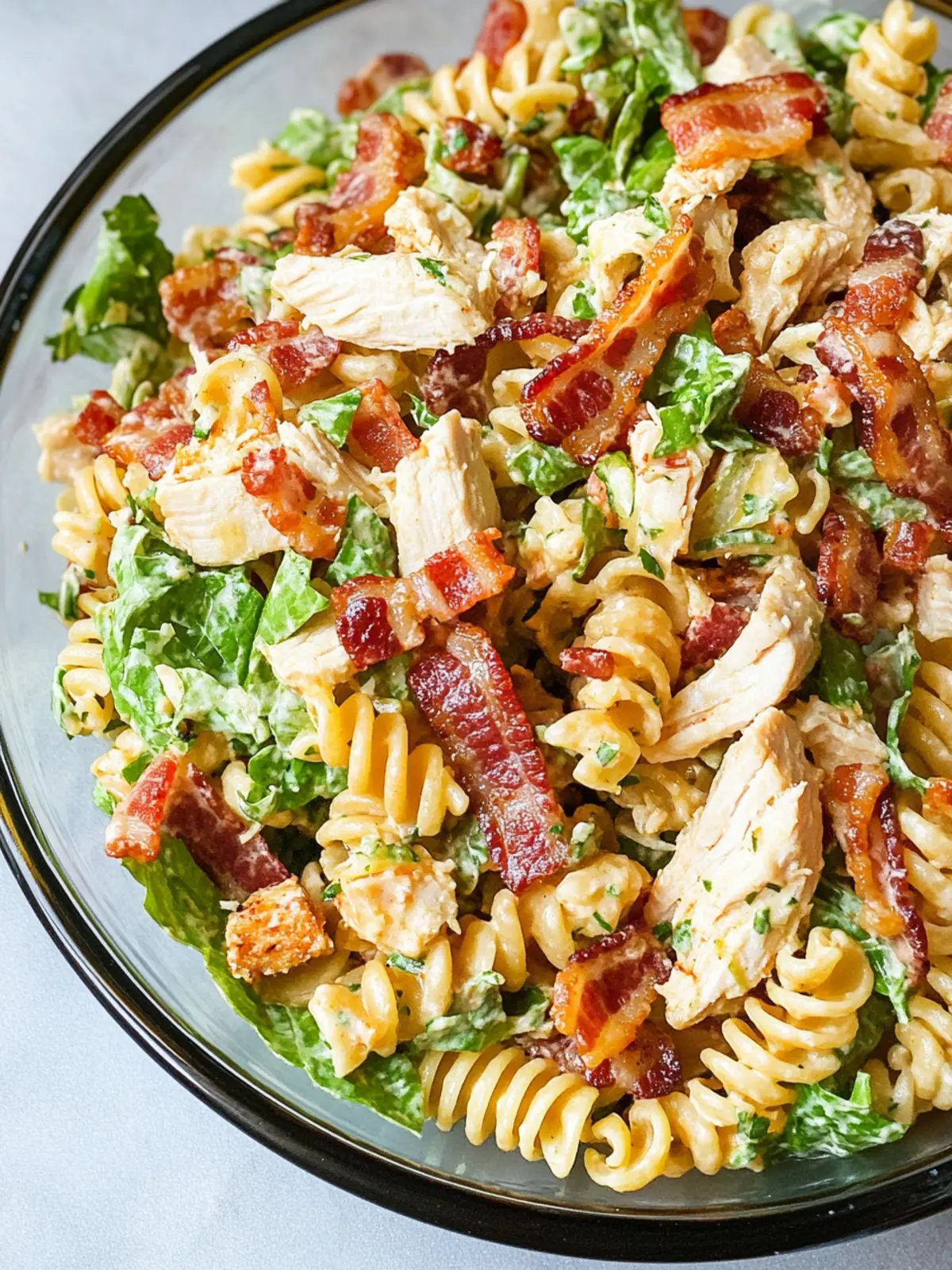 Chicken Bacon Ranch Pasta Salad