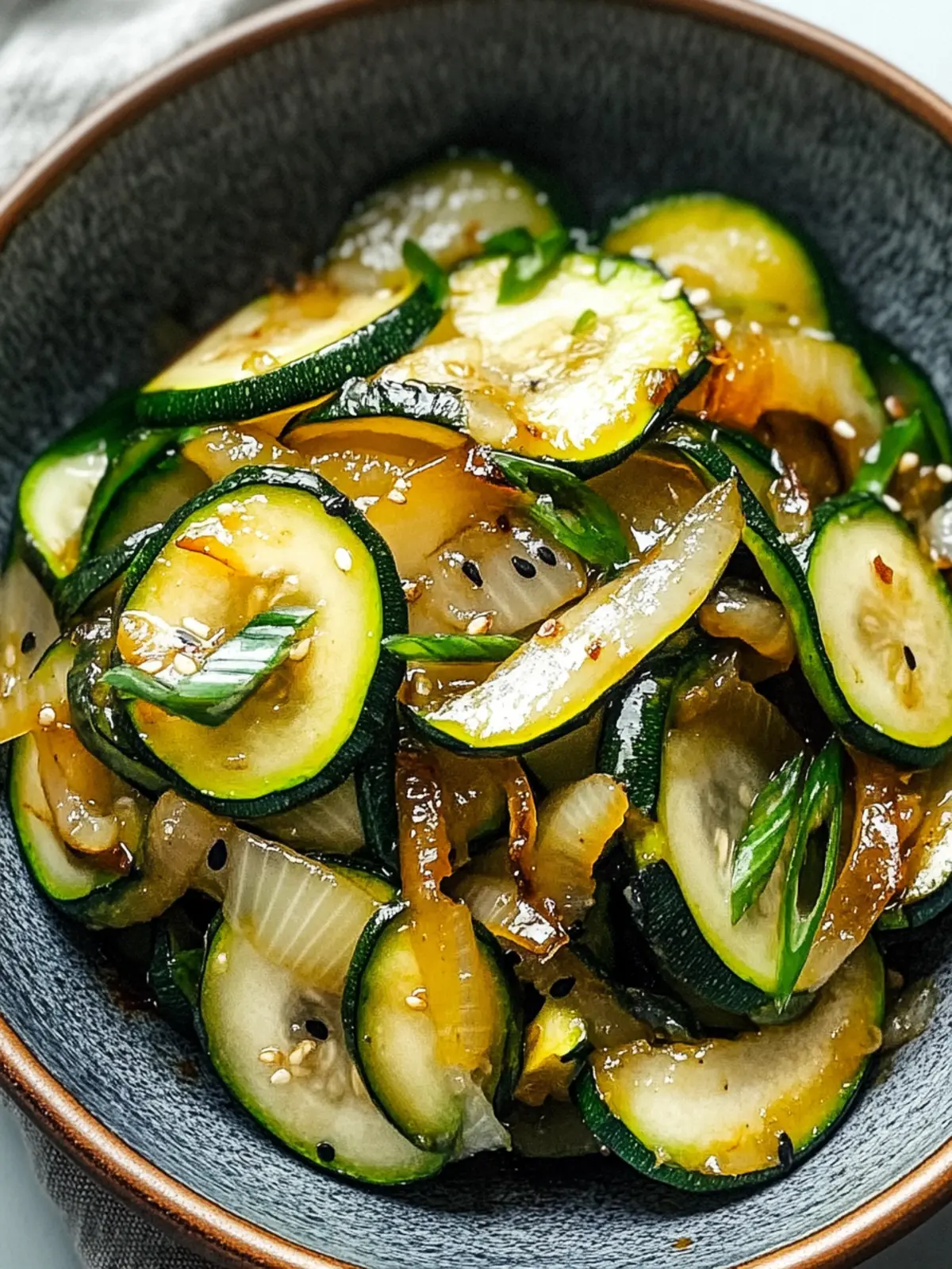 Japanese Zucchini and Onion Stir Fry