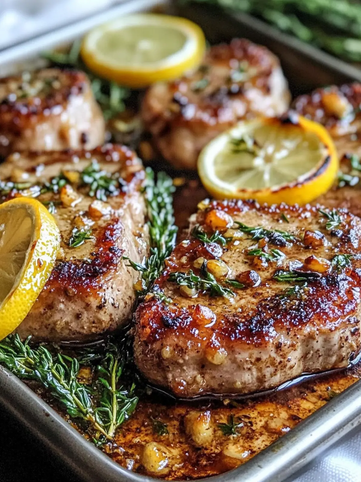 Sheet Pan Lemon Garlic Pork Chops