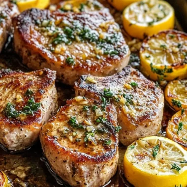 Sheet Pan Lemon Garlic Pork Chops