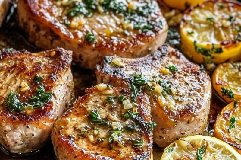 Sheet Pan Lemon Garlic Pork Chops
