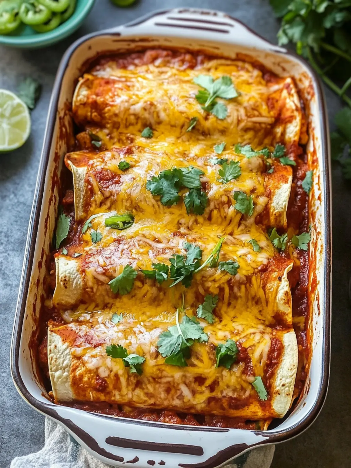 High Protein Breakfast Enchiladas