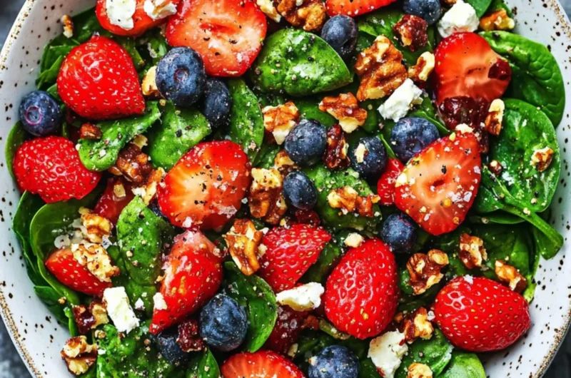 15-Minute Strawberry Spinach Salad
