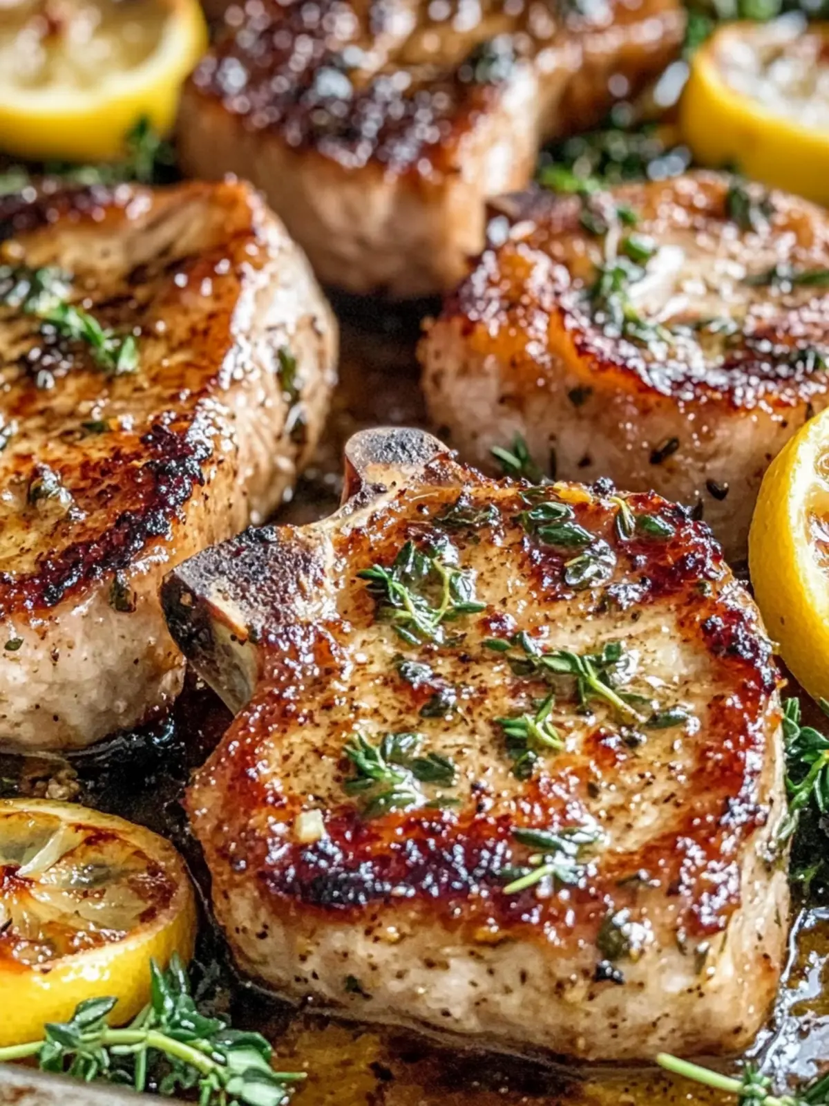 Sheet Pan Lemon Garlic Pork Chops