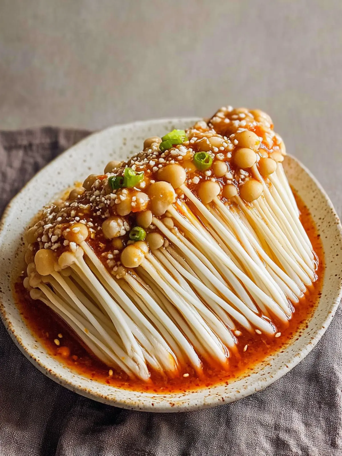 Spicy Enoki Mushrooms