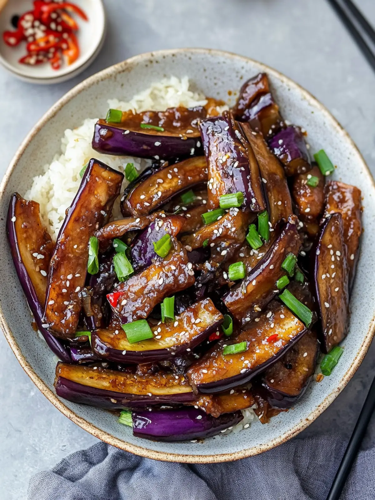 Chinese Hoisin Eggplant Stir-fry