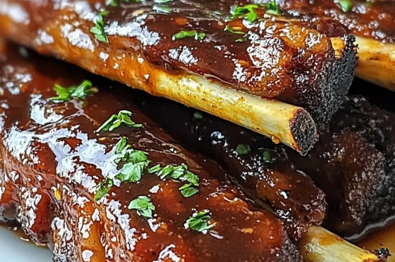 BBQ Beef Ribs with Garlic Ginger Glaze