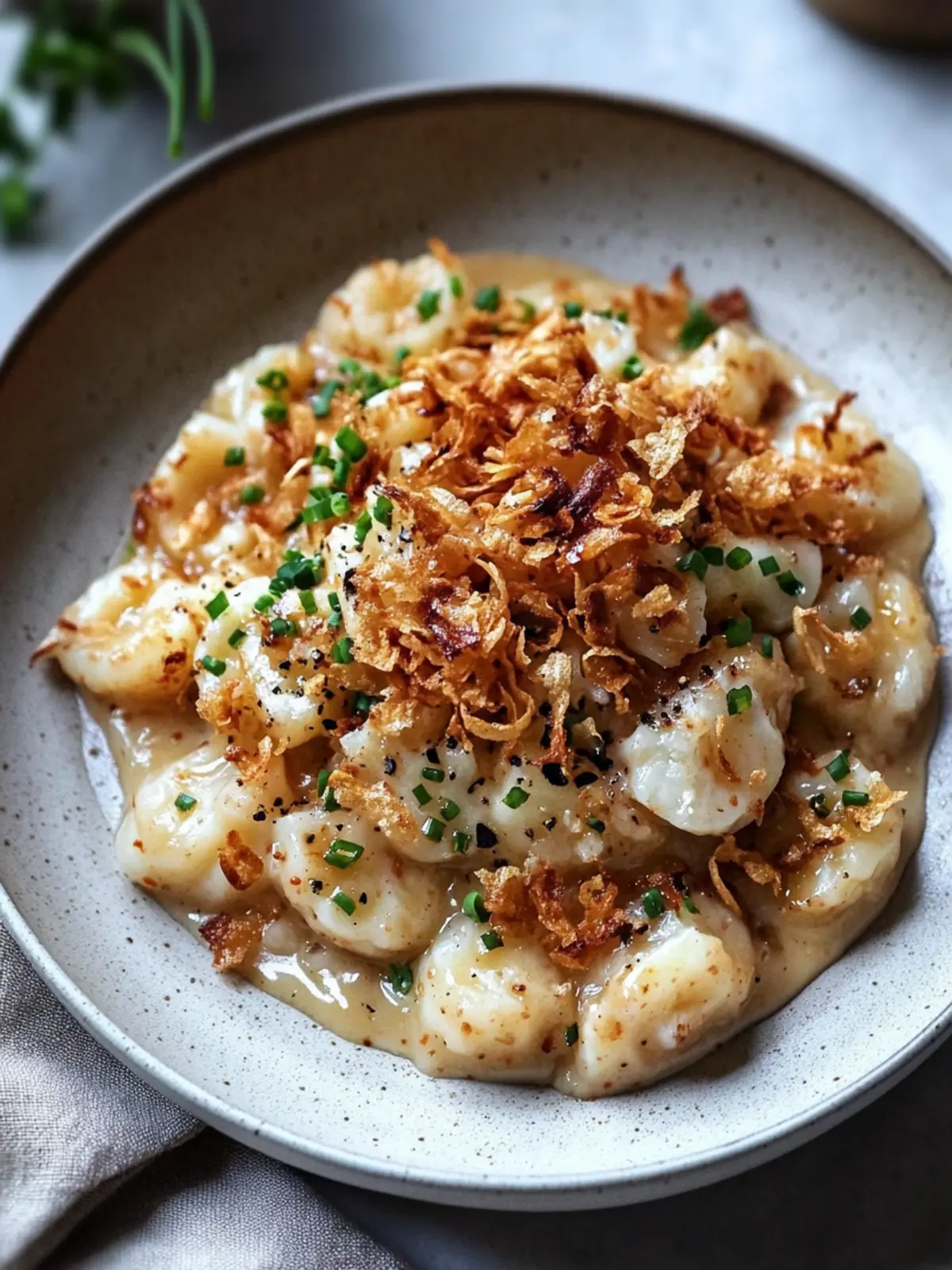 Brown Butter Miso & Roasted Garlic Radiatori with Crispy Shallots Bliss 3 Brown Butter Miso & Roasted Garlic Radiatori with Crispy Shallots