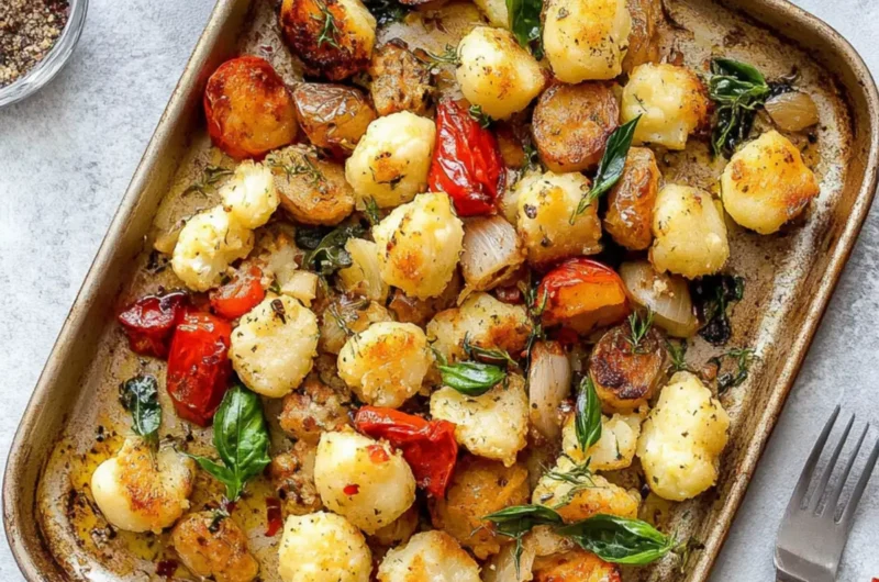 Cauliflower Gnocchi Sheet Pan Meal