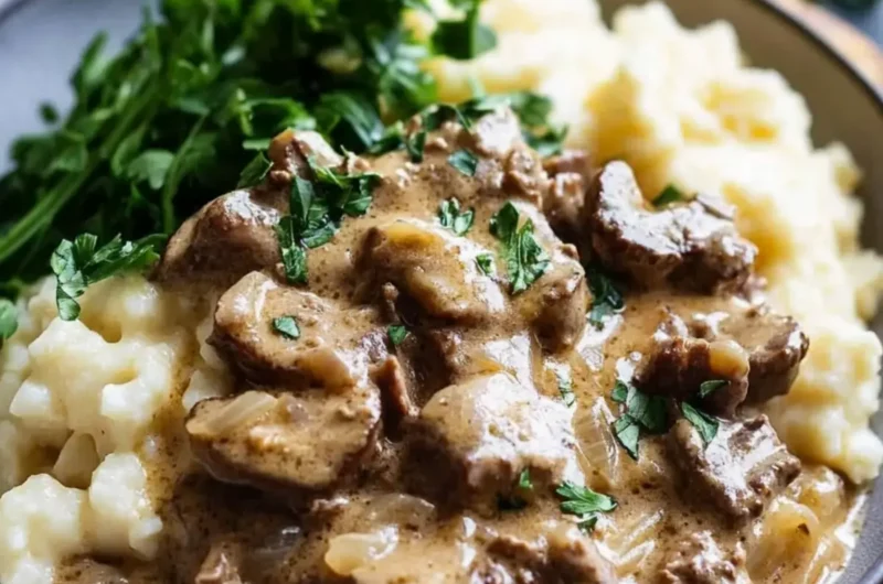 Healthy One Skillet Beef Stroganoff