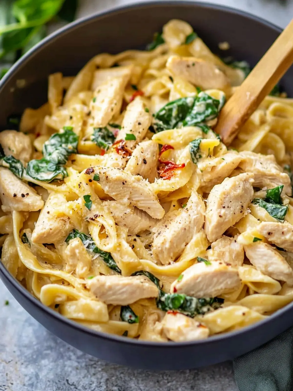 Chicken Spinach Pasta