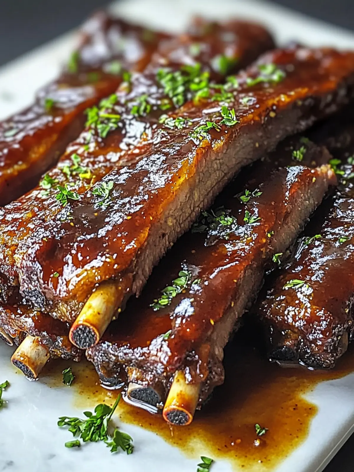 BBQ Beef Ribs with Garlic Ginger Glaze