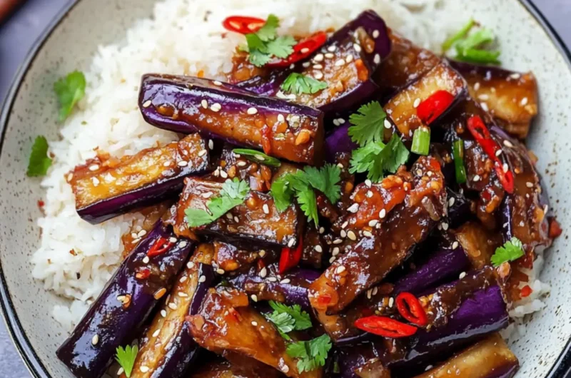 Chinese Hoisin Eggplant Stir-fry
